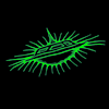 green spiny ship icon